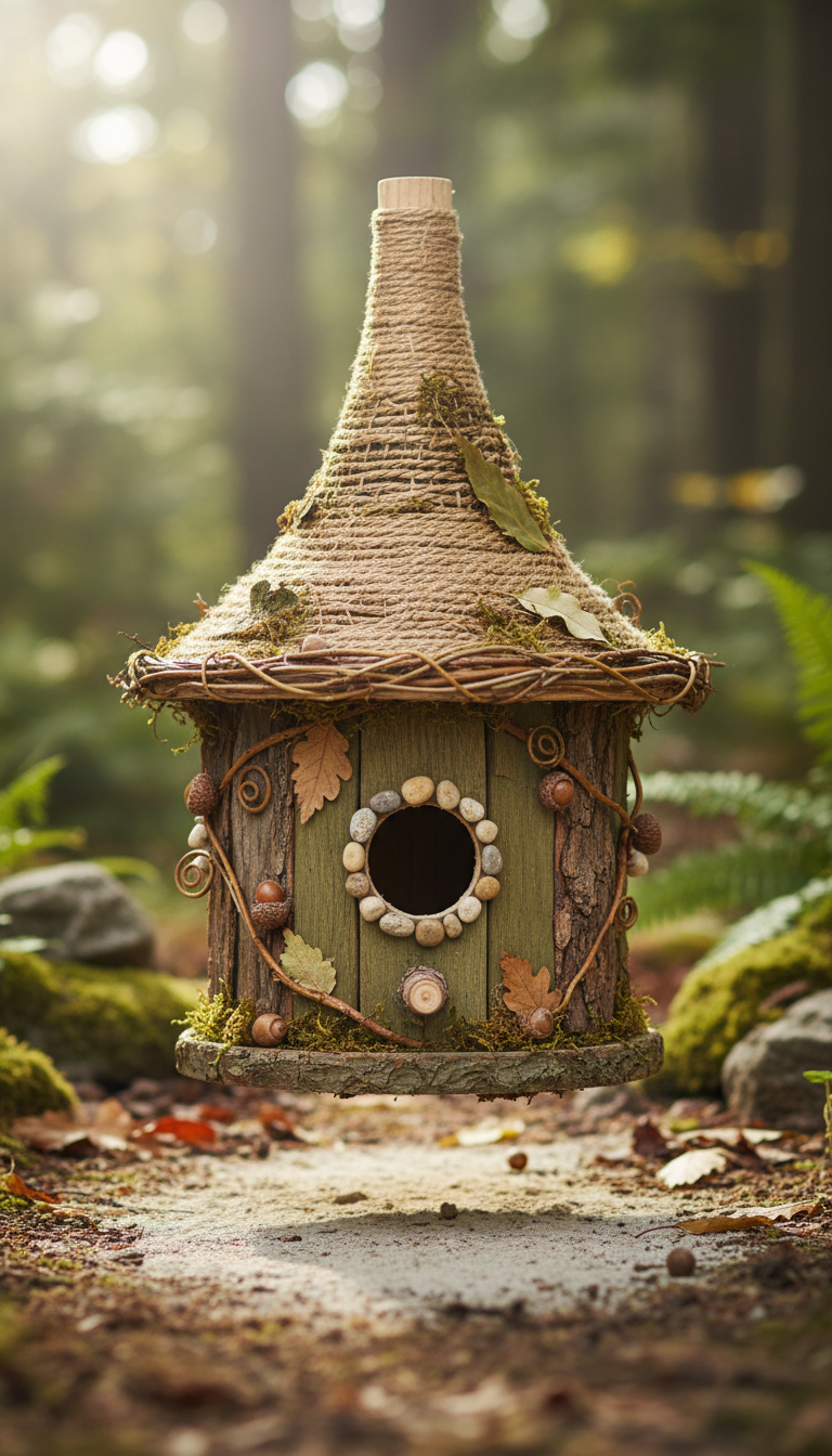 Premium Wooden Hanging Bird Feeder for Outdoor Garden